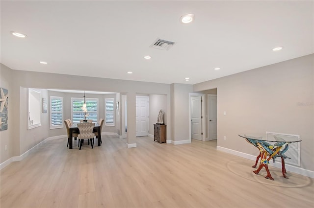 444 S Polk Dr, Sarasota, FL 34236 - dining room with light wood finished floors and recessed lighting