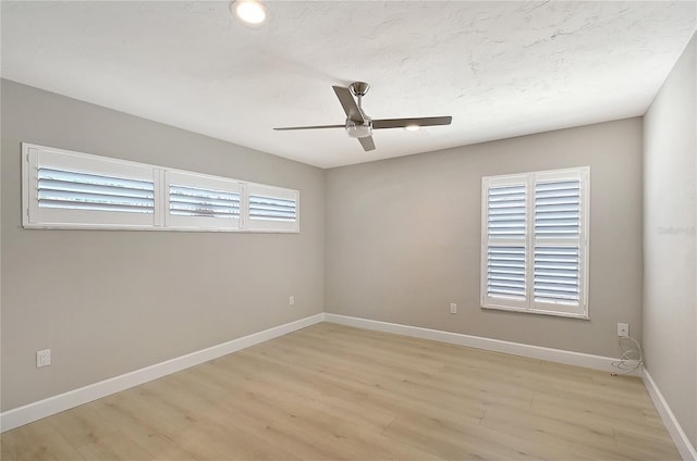 444 S Polk Dr, Sarasota, FL 34236 - empty room featuring light wood-type flooring and a ceiling fan