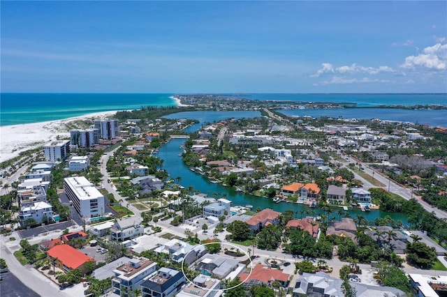 444 S Polk Dr, Sarasota, FL 34236 - aerial perspective of suburban area with a nearby body of water