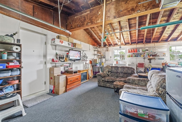 336 Highland Shores Dr, Ellenton, FL 34222 - carpeted living room with plenty of natural light, vaulted ceiling, and wood ceiling