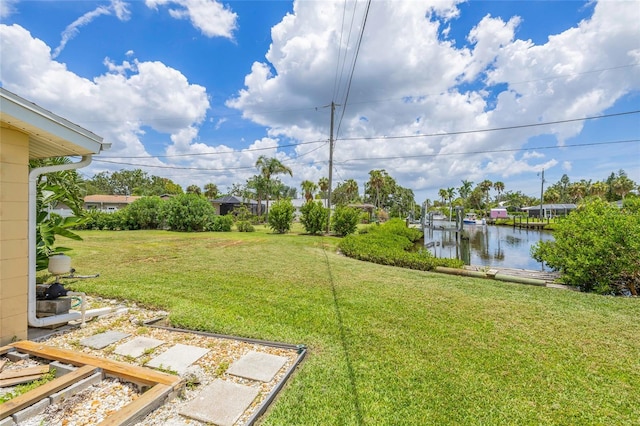 336 Highland Shores Dr, Ellenton, FL 34222 - view of grassy yard featuring a water view