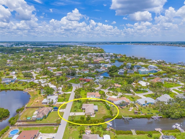 336 Highland Shores Dr, Ellenton, FL 34222 - aerial perspective of suburban area with a nearby body of water