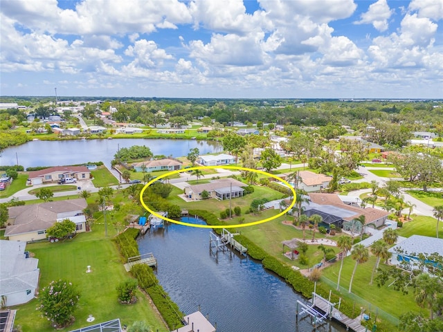 336 Highland Shores Dr, Ellenton, FL 34222 - aerial perspective of suburban area featuring a large body of water