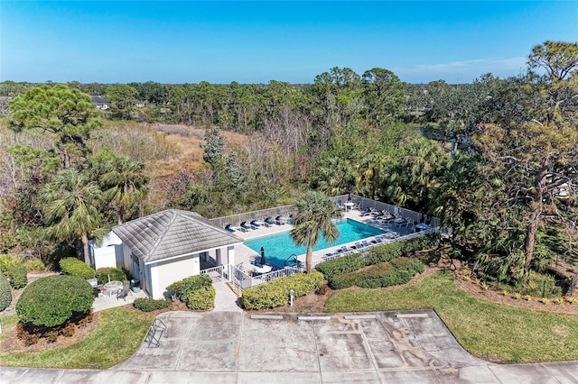 803 Montrose Dr Unit 201, Venice, FL 34293 - bird's eye view of a pool area
