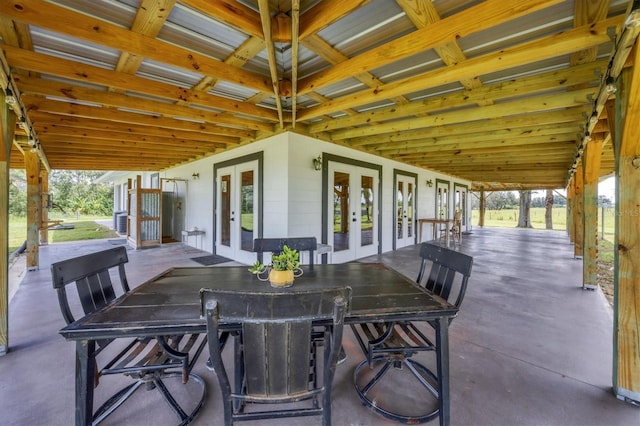 39700 State Road 70 E, Myakka City, FL 34251 - view of patio featuring french doors and outdoor dining area