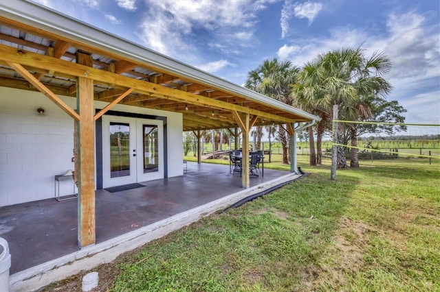 39700 State Road 70 E, Myakka City, FL 34251 - view of grassy yard featuring french doors and a patio