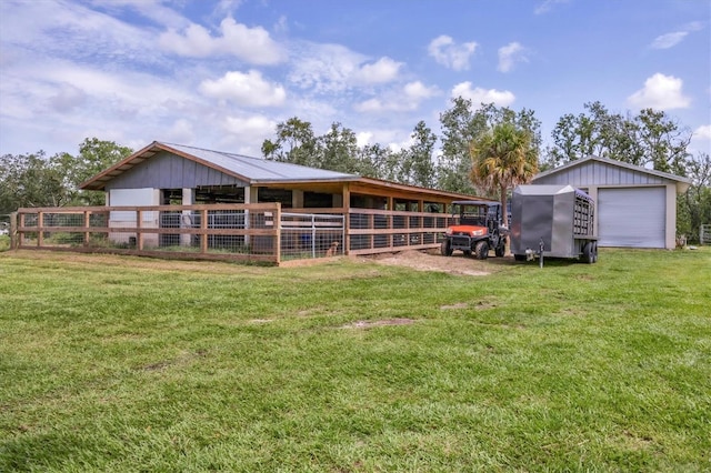 39700 State Road 70 E, Myakka City, FL 34251 - view of yard with an outbuilding, a garage, and an exterior structure