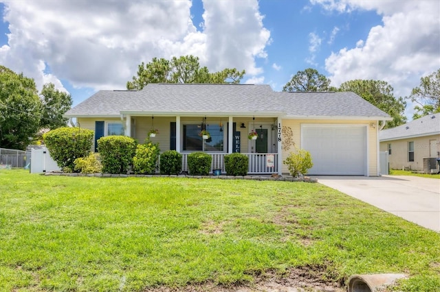 1778 N Salford Blvd, North Port, FL 34286 - ranch-style home featuring a porch, driveway, and a garage