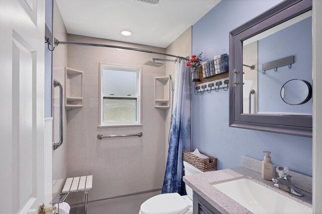 1778 N Salford Blvd, North Port, FL 34286 - bathroom featuring a shower with shower curtain and vanity