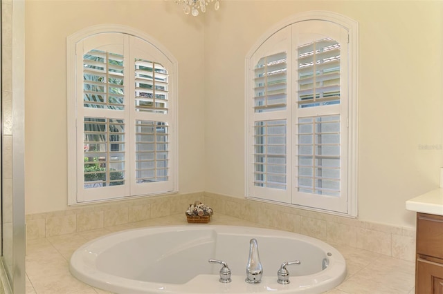 6610 Rosy Barb Ct, Lakewood Ranch, FL 34202 - bathroom featuring vanity and a garden tub