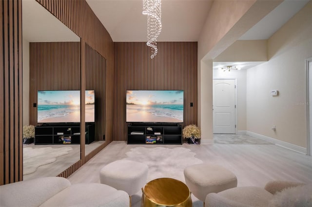 3524 Brownwood Ter, North Port, FL 34286 - living room featuring a chandelier and carpet flooring