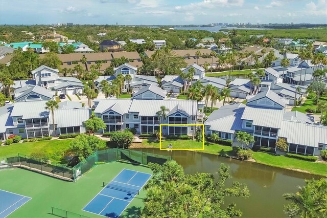 1240 Siesta Bayside Dr Unit 1240C, Sarasota, FL 34242 - aerial view of residential area featuring a nearby body of water