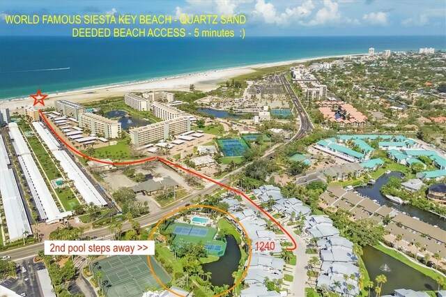 1240 Siesta Bayside Dr Unit 1240C, Sarasota, FL 34242 - aerial view of property's location featuring expansive coastline
