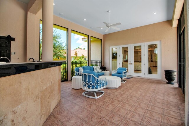 550 Dove Pointe, Osprey, FL 34229 - sunroom featuring french doors