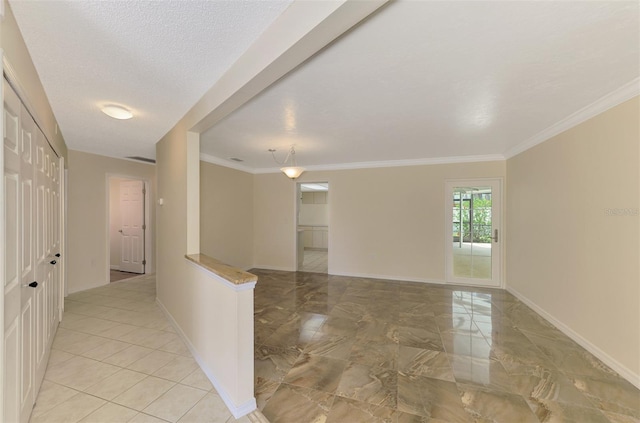 5124 Palm Aire Dr, Sarasota, FL 34243 - unfurnished room featuring ornamental molding and light marble finish floors