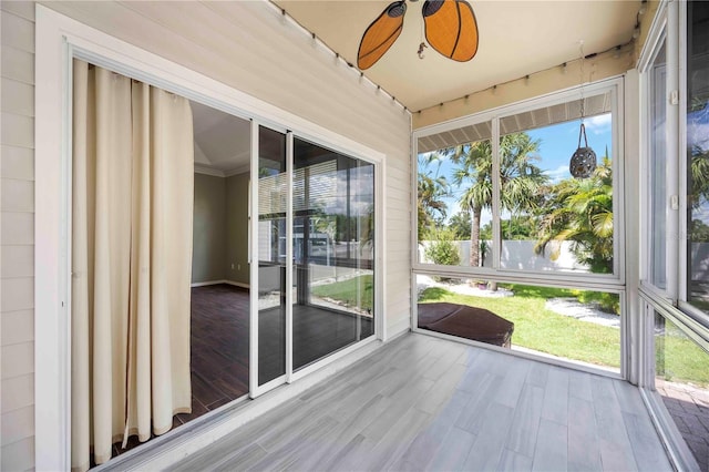 1801 Highland Rd, Osprey, FL 34229 - unfurnished sunroom with a ceiling fan