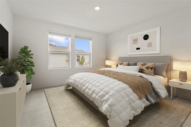 8705 Winter Breeze Way, Sarasota, FL 34241 - bedroom with light carpet and recessed lighting