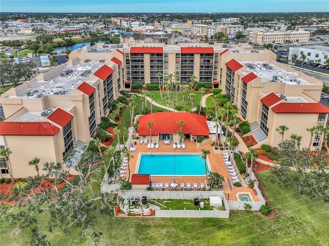 21405 Olean Blvd Unit 224, Port Charlotte, FL 33952 - bird's eye view of a pool