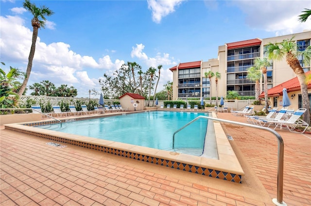 21405 Olean Blvd Unit 224, Port Charlotte, FL 33952 - community pool with a patio area