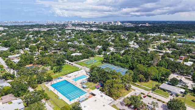 2590 Floyd St, Sarasota, FL 34239 - drone / aerial view of a pool area