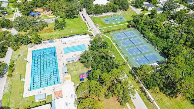 2590 Floyd St, Sarasota, FL 34239 - aerial view of property's location featuring a pool area