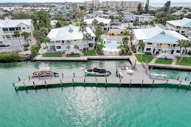 999 Inlet Cir Unit 103, Venice, FL 34285 - dock with a water view and a residential view