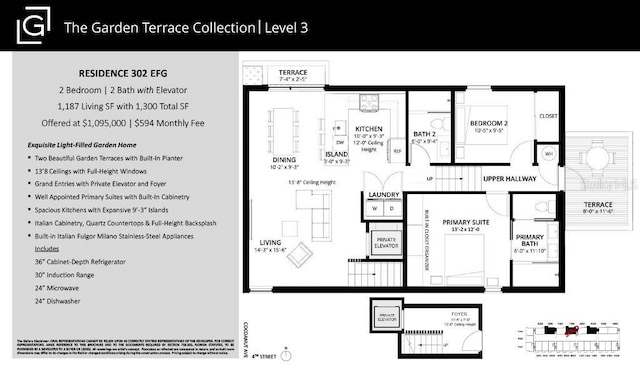 1305 4th St Unit 302F, Sarasota, FL 34236 - view of property floor plan