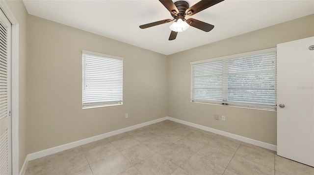 2088 Grove St, Sarasota, FL 34239 - spare room featuring ceiling fan and light tile patterned flooring