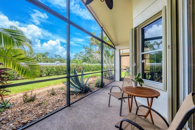6312 41st Ct E, Sarasota, FL 34243 - sunroom with a ceiling fan