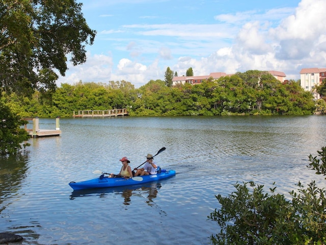8710 Midnight Pass Rd Unit 205, Sarasota, FL 34242 - water view featuring a dock