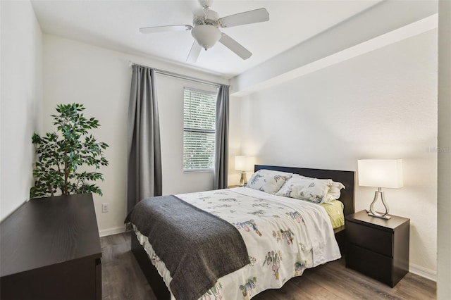 5916 Wake Forest Run Unit 101, Bradenton, FL 34211 - bedroom featuring wood finished floors and ceiling fan