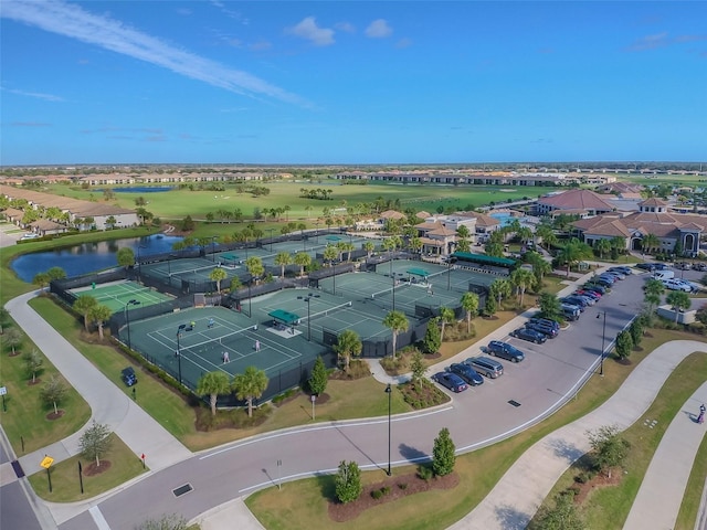 5916 Wake Forest Run Unit 101, Bradenton, FL 34211 - drone / aerial view of a large body of water and a golf club