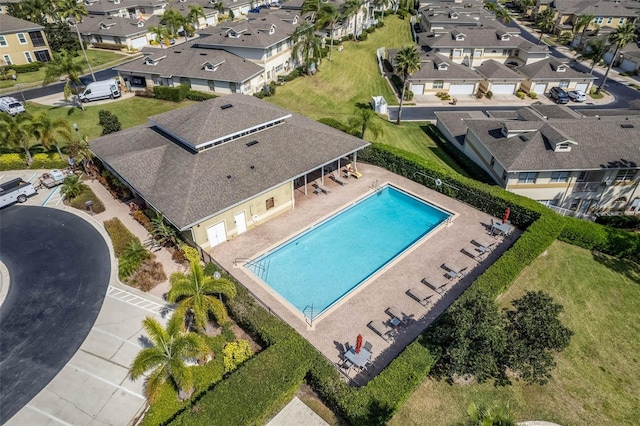 17426 Tailfeather Ct, Clermont, FL 34711 - aerial perspective of suburban area with a pool area