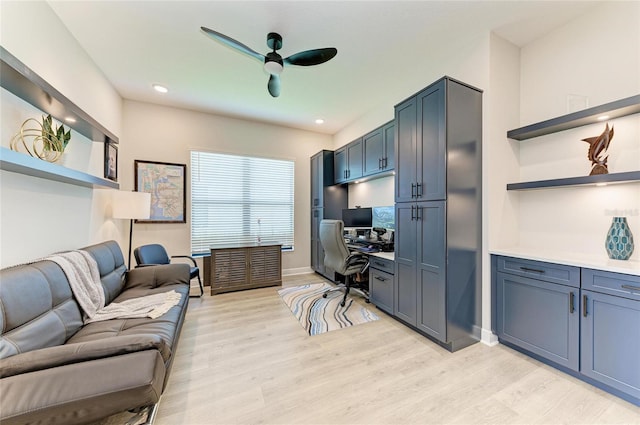 4915 Kiva Cir, Bradenton, FL 34211 - office space featuring light wood-style flooring, ceiling fan, and recessed lighting