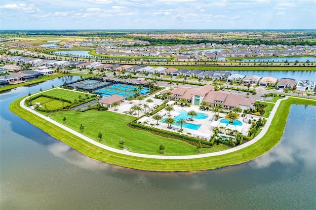 4915 Kiva Cir, Bradenton, FL 34211 - aerial perspective of suburban area featuring a large body of water