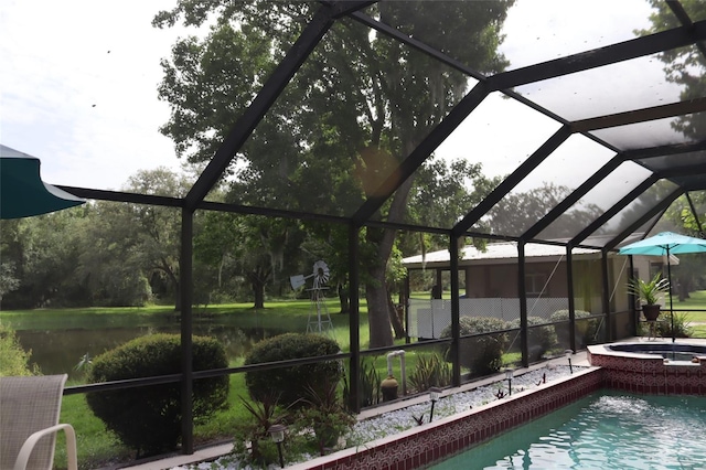 3683 Brown, Arcadia, FL 34266 - view of pool with a lanai and a pool with connected hot tub