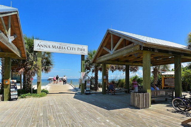 8006 20th Pl W, Bradenton, FL 34209 - view of home's community with view of water and beach and a gazebo