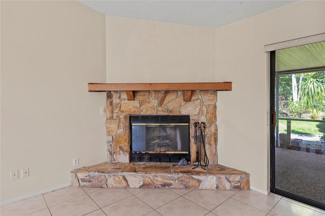 4805 Cypress Lake Ct, Sarasota, FL 34243 - detailed view of a fireplace and baseboards
