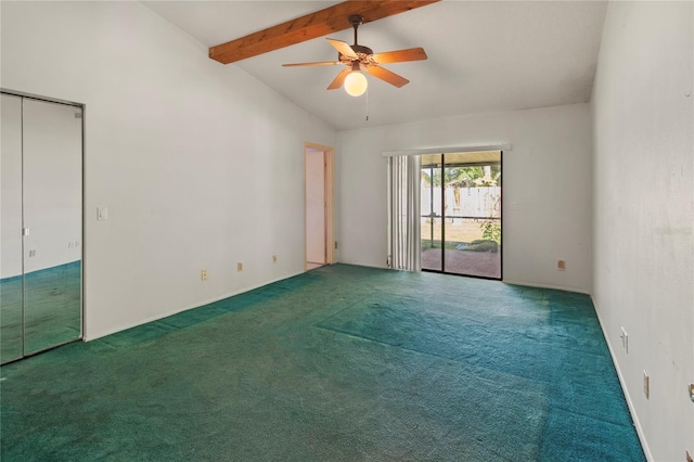4805 Cypress Lake Ct, Sarasota, FL 34243 - carpeted empty room featuring ceiling fan