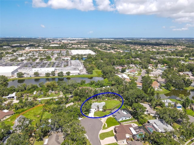 4805 Cypress Lake Ct, Sarasota, FL 34243 - aerial perspective of suburban area with a large body of water