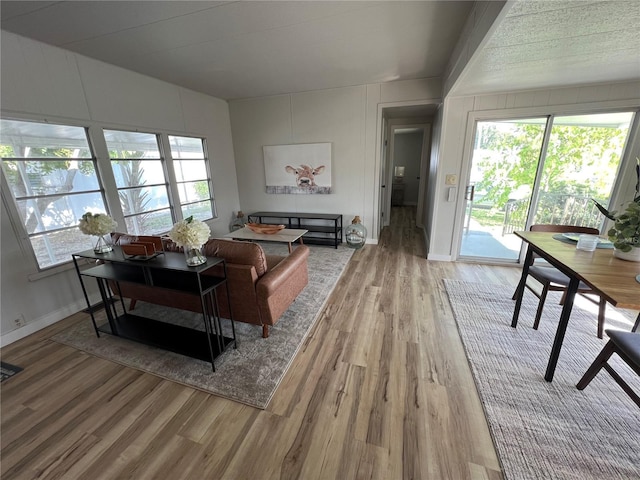1871 Palm Springs St, Sarasota, FL 34234 - living room with light wood-type flooring and baseboards