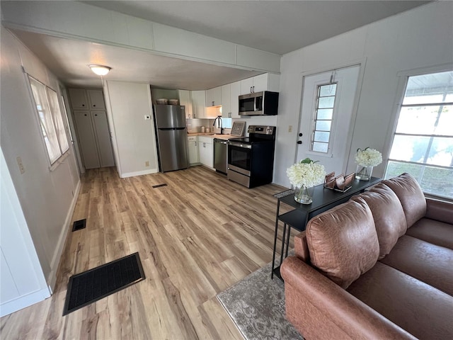 1871 Palm Springs St, Sarasota, FL 34234 - living room featuring light wood finished floors and healthy amount of natural light