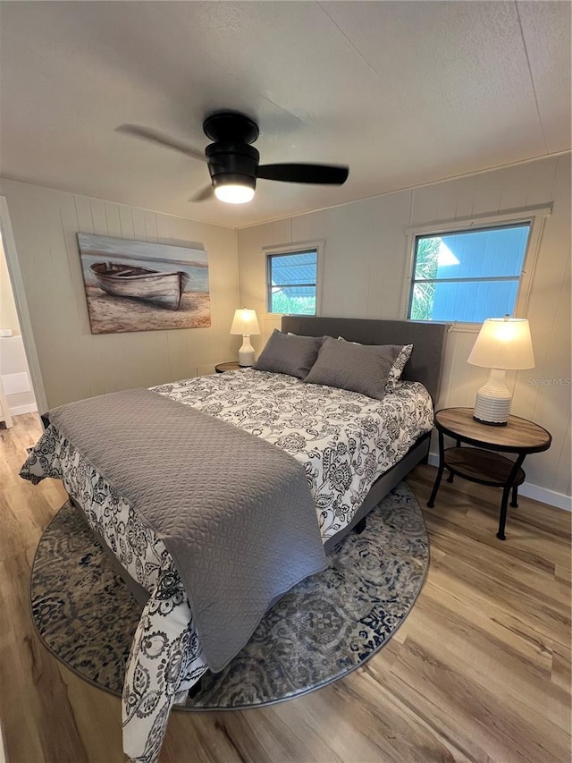 1871 Palm Springs St, Sarasota, FL 34234 - bedroom with wood finished floors and a ceiling fan