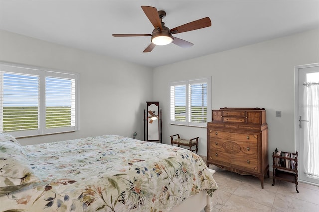 830 Egret Ln, Key Largo, FL 33037 - bedroom with a ceiling fan