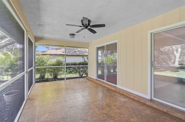 1674 Cottonwood Trl, Sarasota, FL 34232 - unfurnished sunroom with ceiling fan