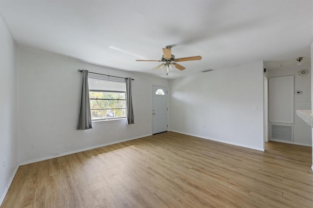 4508 101st St W Unit A, Bradenton, FL 34210 - unfurnished room with a ceiling fan and light wood-style floors