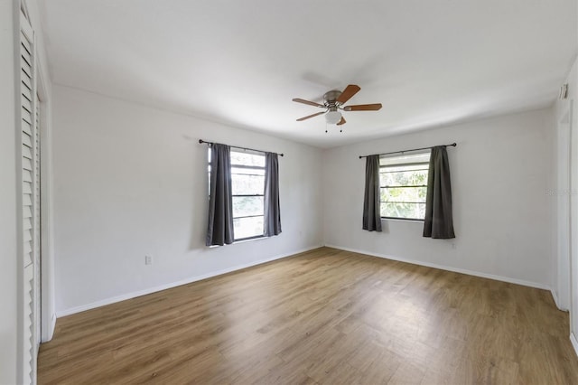 4508 101st St W Unit A, Bradenton, FL 34210 - unfurnished room featuring wood finished floors and ceiling fan