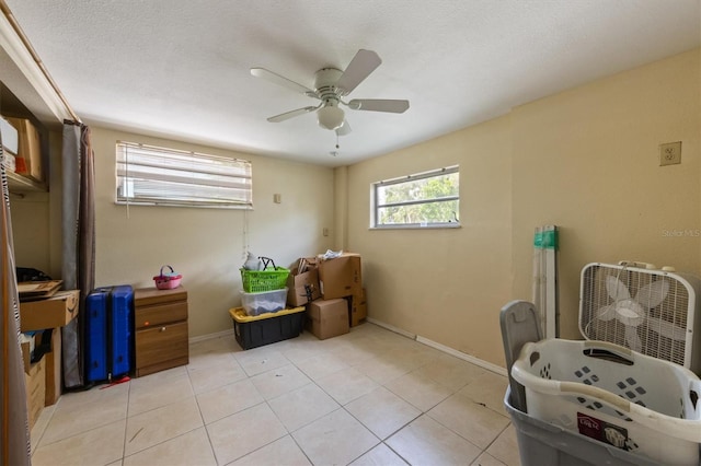 4508 101st St W Unit A, Bradenton, FL 34210 - bedroom with light tile patterned floors and a ceiling fan