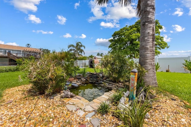4508 101st St W Unit A, Bradenton, FL 34210 - view of yard featuring a small pond