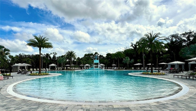 9292 Tequila Sunrise Dr, Sarasota, FL 34241 - community pool with a patio